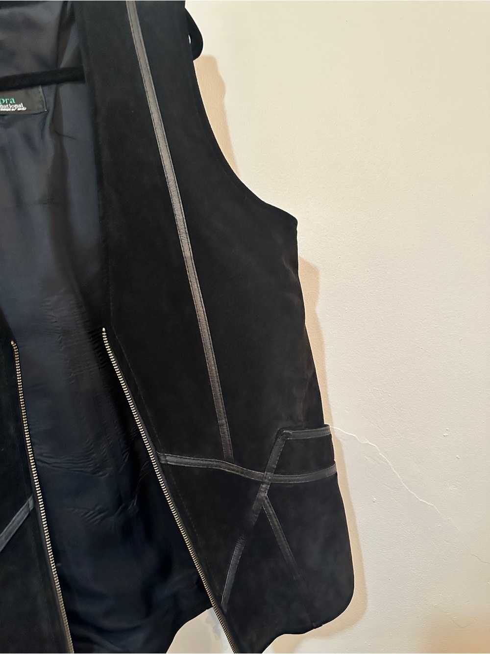 Vintage Women’s suede and leather accent Vest Made In Canada